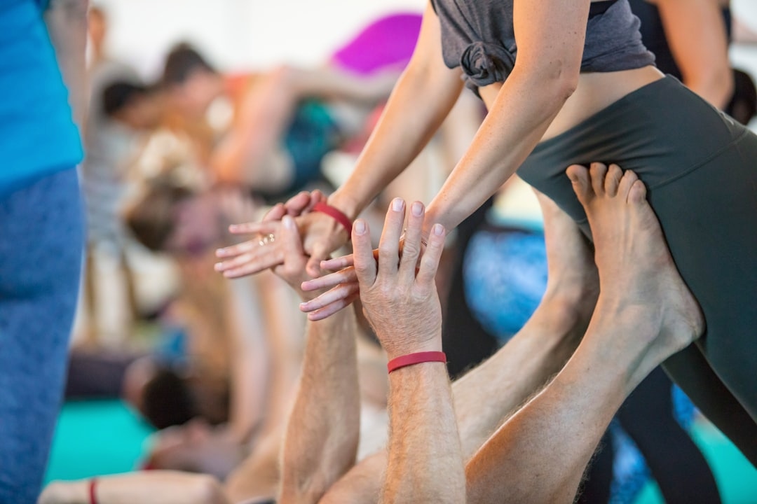 Group wellness workshop in a calm, modern setting